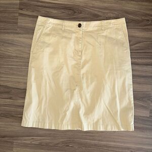 J. Jill Live-In Chino Straight Skirt Womens Size‎ 6 Khaki Skirt